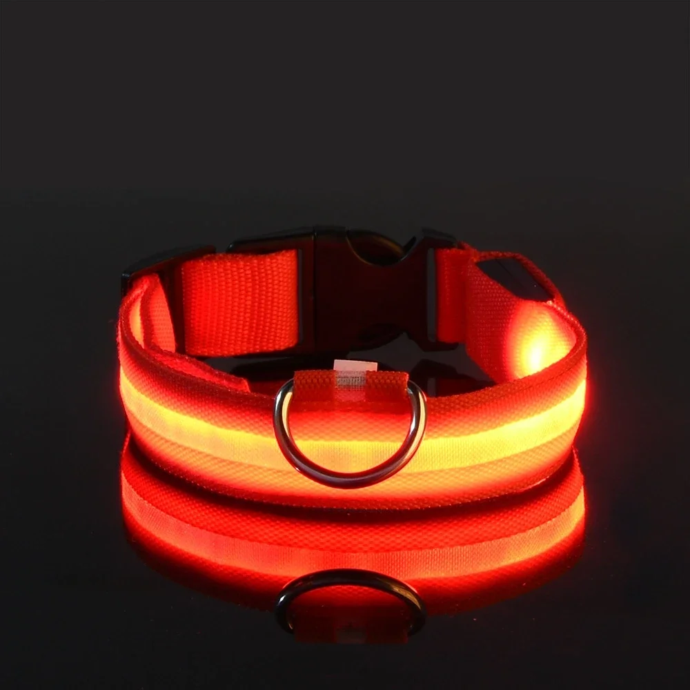 "LED Nylon Dog Collar & Leash – Glow in the Dark for Nighttime Safety!" - Image 4
